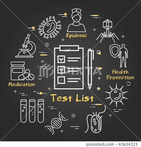 Vector black concept of test list of analysis 63634123