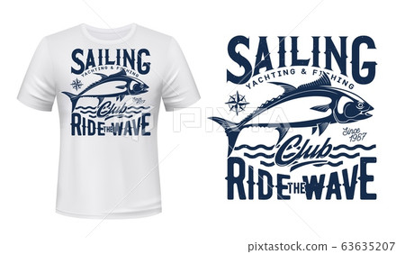 Tuna fish t-shirt print mockup of fishing sport 63635207