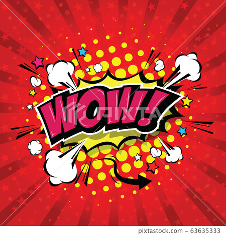 Wow! Comic Speech Bubble, Cartoon. art and illustration vector file. 63635333