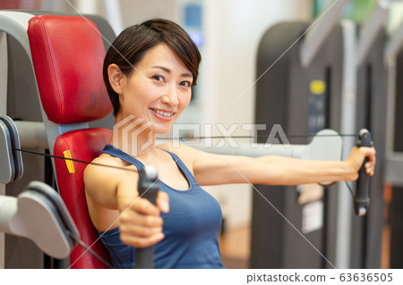 Sports gym middle women muscle training sports club Sports gym middle women muscle training sports club 63636505