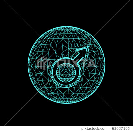 The planet Mars. Vector 3d illustration. Mars in astrology symbolizes vigor, courage, determination. The planet Mars. Vector 3d illustration. Mars in astrology symbolizes vigor, courage, determination. 63637105