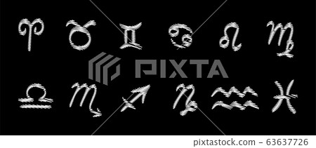 Zodiac signs. Zodiac vector symbols collection set Zodiac signs. Zodiac vector symbols collection set 63637726