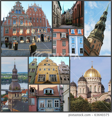 Beautiful Riga, Latvia, views of the old city, 63640375