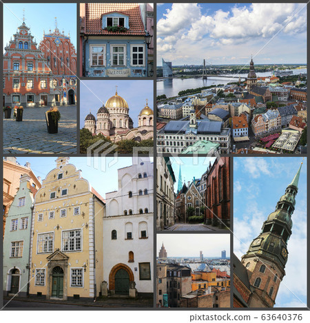 Beautiful Riga, Latvia, views of the old city, 63640376