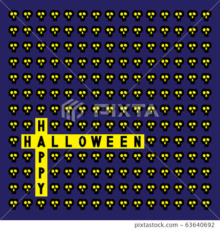 Happy Halloween card with skulls Happy Halloween card with skulls 63640692