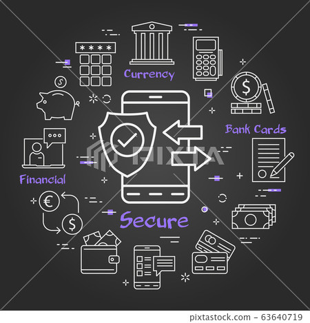 Vector black finance and banking safe operations concept 63640719