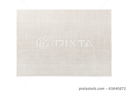 Top view of isolated white placemat for food. 63640872