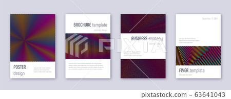 Minimalistic brochure design template set. Rainbow Minimalistic brochure design template set. Rainbow 63641043