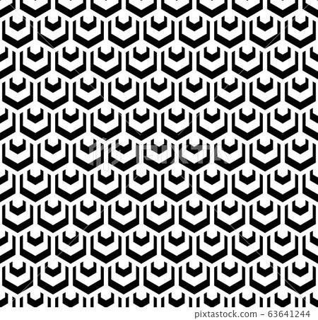 Abstract seamless geometric hexagons pattern. Abstract seamless geometric hexagons pattern. 63641244