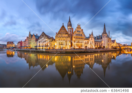 Ghent, Belgium at the Graslei 63641498