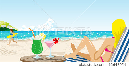 Summer beach landscape tropical resort image Summer beach landscape tropical resort image 63642054