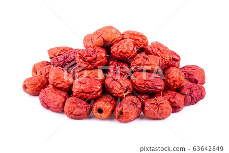 Jujube Chinese dried on white background. full depth of field Jujube Chinese dried on white background. full depth of field 63642849
