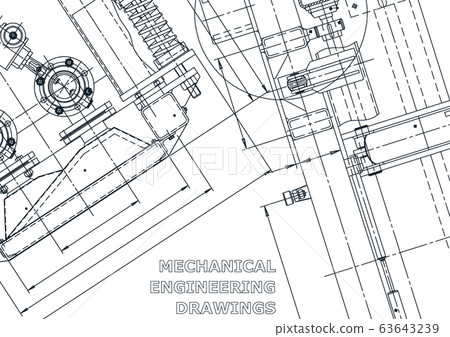 Vector engineering illustration. Cover, flyer, banner, background 63643239