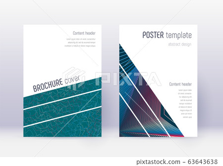 Geometric cover design template set. Red abstract Geometric cover design template set. Red abstract 63643638