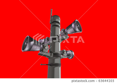 Disaster prevention broadcast image (red background) Disaster prevention broadcast image (red background) 63644103