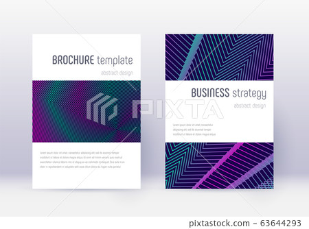 Minimalistic cover design template set. Neon abstr Minimalistic cover design template set. Neon abstr 63644293