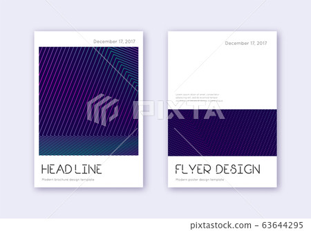Minimal cover design template set. Neon abstract l 63644295