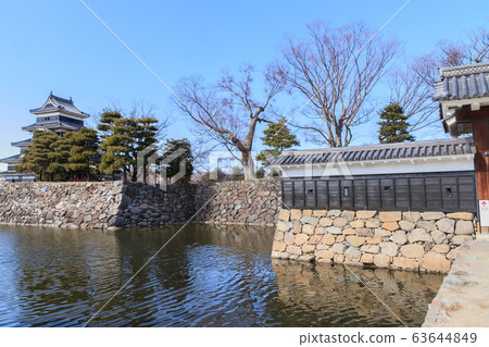 春天的松本城風光 63644849