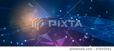 Technology data background, idea of global 63645041