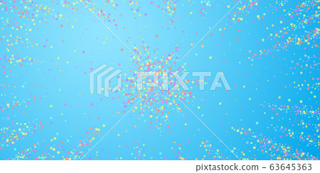 Festive confetti. Celebration stars. Colorful star 63645363