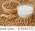 soy milk on the sack background 63645722