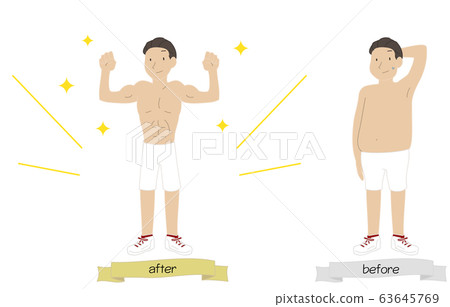 一個新陳代謝的人,行使和變得肌肉發達的插圖 一個新陳代謝的人,行使和變得肌肉發達的插圖 63645769