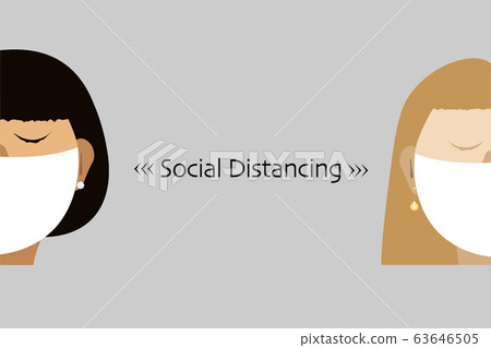 Social distancing concept, Coronavirus COVID-19 pandemic 2019-ncov prevention, Virus spread 63646505