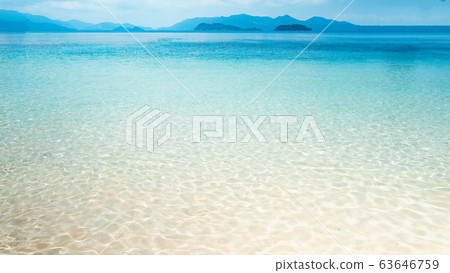 Clear water on the island,Bright blue sea and 63646759