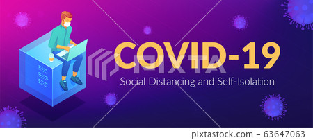Social distancing and self-isolation abstract concept. Social distancing and self-isolation abstract concept. 63647063