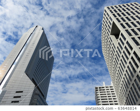 Sky and buildings looked up Sky and buildings looked up 63648814
