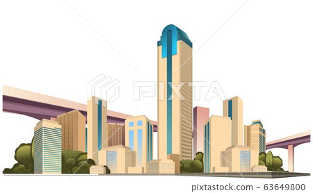city landscape on a white background - Stock Illustration [63649800 ...