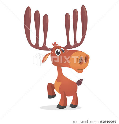 Funny carton moose. Vector illustration isolated 63649965