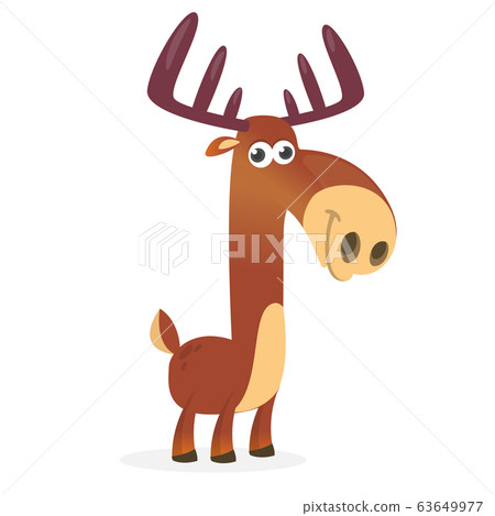 Funny carton moose. Vector illustration isolated Funny carton moose. Vector illustration isolated 63649977
