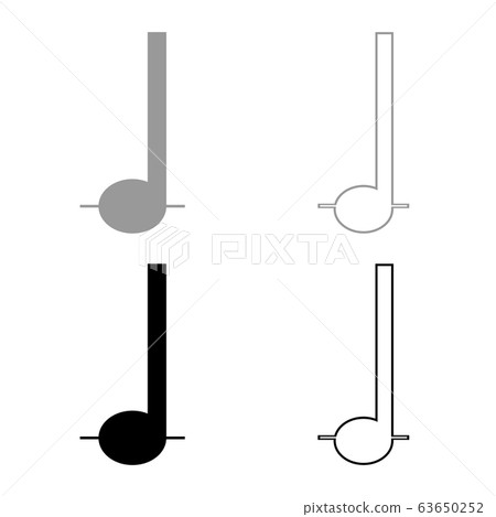 Note to quarter icon outline set black grey color Note to quarter icon outline set black grey color 63650252