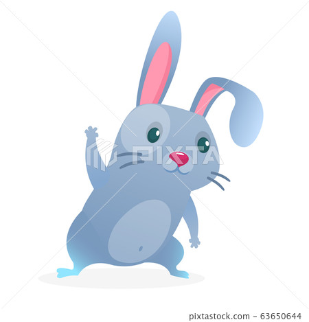 Cute cartoon bunny rabbit sitting-插圖素材 [63650644] - PIXTA圖庫