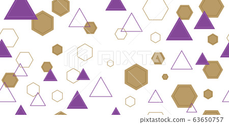 Seamless pattern - cropped triangles and hexagons. Seamless pattern - cropped triangles and hexagons. 63650757
