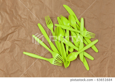 Biodegradable reusable recyclable green forks, Biodegradable reusable recyclable green forks, 63651684