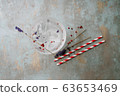 Alcohol beverage. Refreshing Gin and Tonic cocktail 63653469
