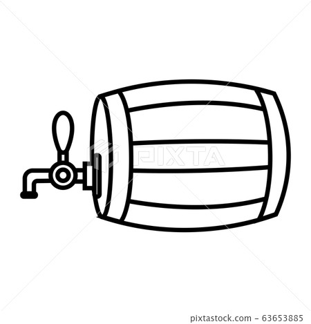 Isolated beer barrel icon 63653885