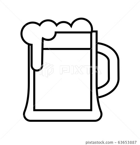 Isolated beer mug icon 63653887