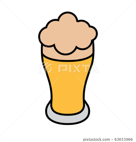 Isolated beer glass icon 63653966