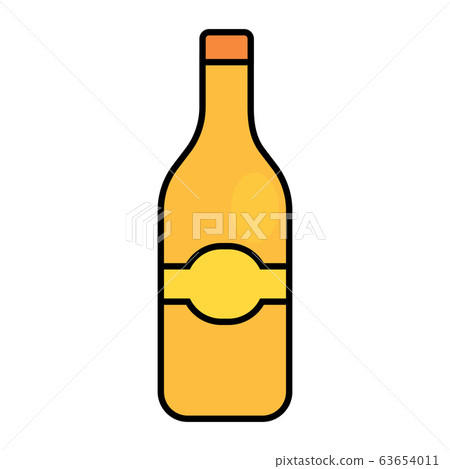 Isolated beer bottle icon 63654011