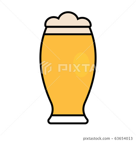 Isolated beer glass icon Isolated beer glass icon 63654013