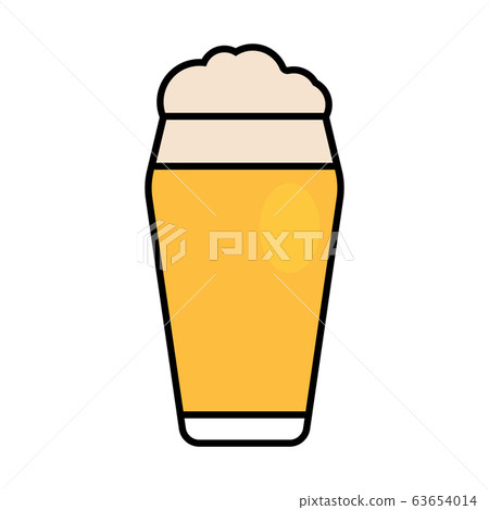 Isolated beer glass icon 63654014