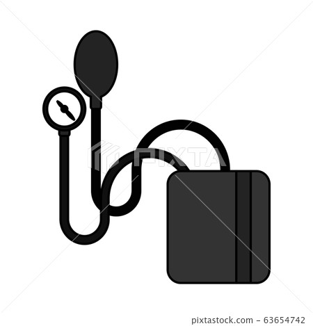 Isolated sphygmomanometer icon 63654742