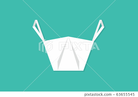 White surgical mask with rubber ear straps White surgical mask with rubber ear straps 63655545