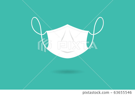 White protective medical face mask isolated on White protective medical face mask isolated on 63655546
