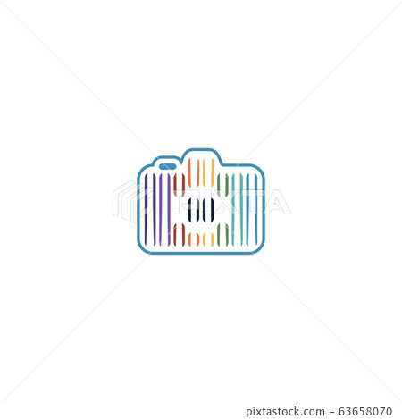 Lines camera logo design vectors colorful V.2 - Stock Illustration ...
