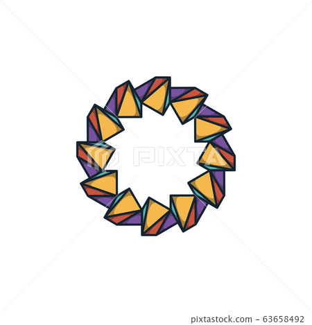 Combination of triangle and gear logo design Combination of triangle and gear logo design 63658492