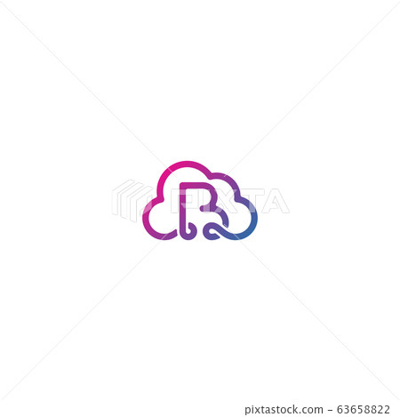 Combination of cloud and B logo design vector Combination of cloud and B logo design vector 63658822